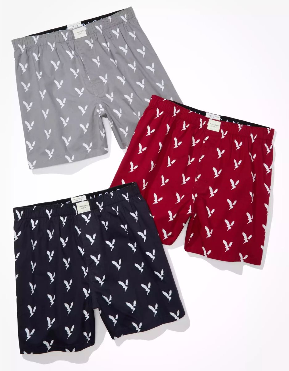 Shorts De Bain American Eagle AEO Stretch 3-Pack Multicolore Homme | QTQ-49006781